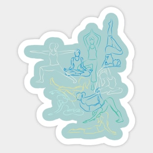 Yoga Asanas Sticker